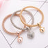 Owl Crystal Heart Bracelet & Bracelet Gold/Silverized Elephant Anchor Pendant Female Rhinestone Bracelet gift