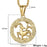 Luxury Gold Men and  Women Zodiac Medalon Necklace Symbol Cool Jewelry Gift