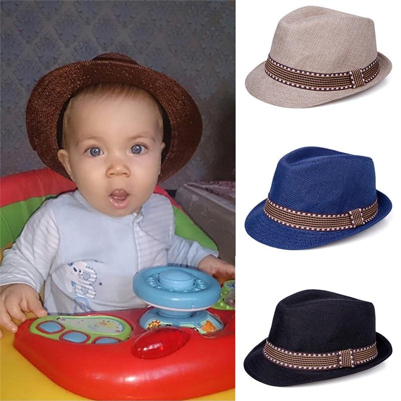 Modern Baby Hat Children Jazz Straw Cap for Baby Boys/Girls Cap Baby Hat For Kids Sun Cap  For Kids In Elegant Design