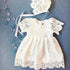 Handmade Classic Baby Girls Dress with Princess Floral Lace And Hollow Out Short Sleve Party Dress For Girls