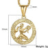 Luxury Gold Men and  Women Zodiac Medalon Necklace Symbol Cool Jewelry Gift