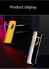 Luxury Modern USB Charging Electronic Lighter Windproof Slim Man Colorful Cigarette Lighter WIth Touch Sensor And Dragon Gravure Excellent for Gift