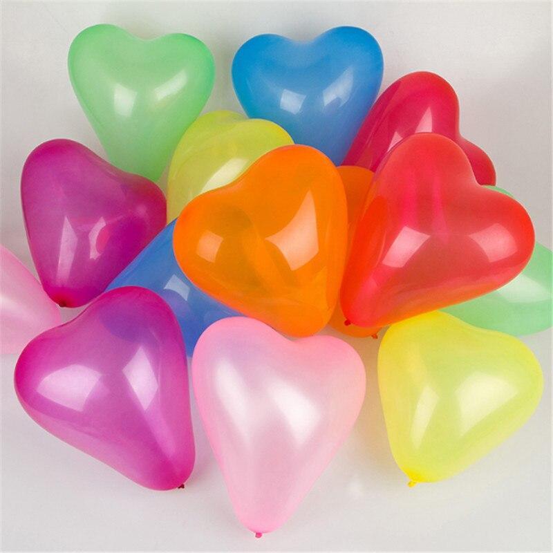 100Pc Red Pink Balloons 10Inch Love Heart Latex Balloons For Wedding Party and Celebration Helium Balloon Valentines Day Birthday Party Inflatable Balloons