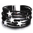 Modern Bohemian Star New Leather Elegant Bracelets Luxury For Women Fashion Pentagram Multi-Layer Wide Wrap Bracelets And Bangles Jewelry