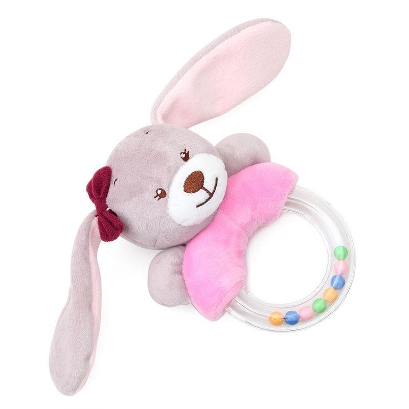 Modern Luxury Baby Rattle Toys Rabbit Plush Baby Cartoon Bed Toys for Newborn Educational Toy Rabbit Bear Hand Bells For Kids and Baby