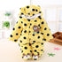 Modern Winter Baby  Bear Animal Costume Hooded Romper Warm Flannel Plush Jumpsuit For Girls and Boys