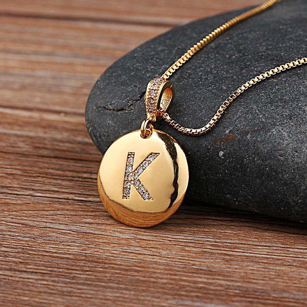 Women Girls Initial Gold Letter A - Z  Necklace Luxury Jewelry Perfect Gift Cool Style For Girls