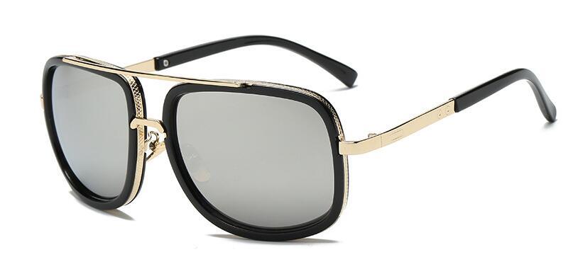 Luxury Square Gold Metal Frame Woman and Man Unisex Top Oversized Big Frame Elegant Sunglasses For Summer  NEW 2020 Edition