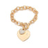 Gold Love Heart Charm Bracelets For Women Accessories Silver Color Link Chain Bracelets & Bangles Trendy Jewelry Design