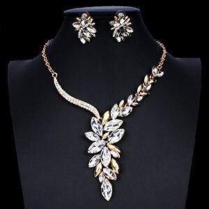 Bridal Jewellery Sets for Women Wedding Crystal Necklaces Earrings Sets Dresses Accessories