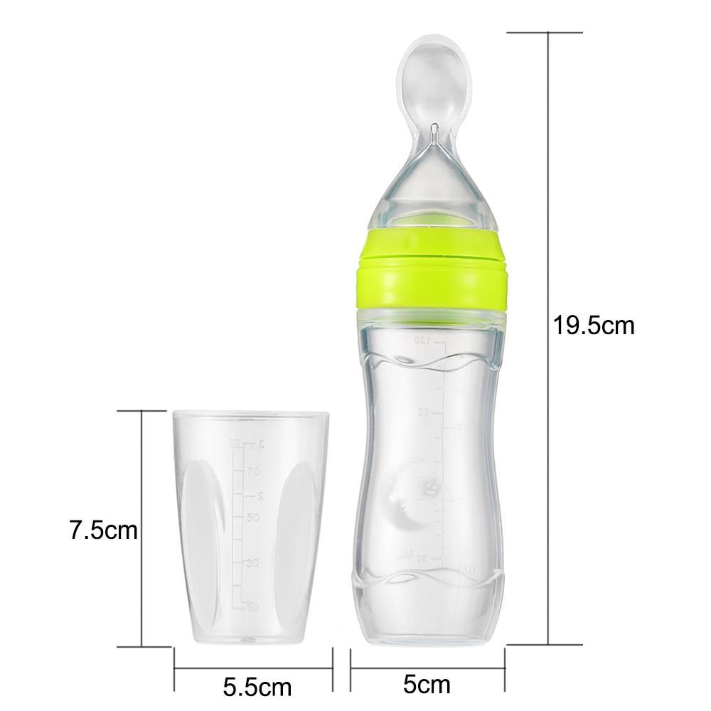 Baby Bottle Leak-proof Food Dispensing Spoon Juice Cereal Feeding Bottle Spoon Food Supplement Bottles For Kids In Modern Design