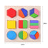 Wooden Geometric Shapes Puzzle Sorting Math Bricks Preschool Learning Educational Game Baby Toddler Toys for Children