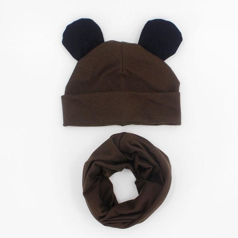 Baby Hat Cotton Ear Cap For Boys And Girls Winter Hat Scarf Set Children Boys Cap Scarf