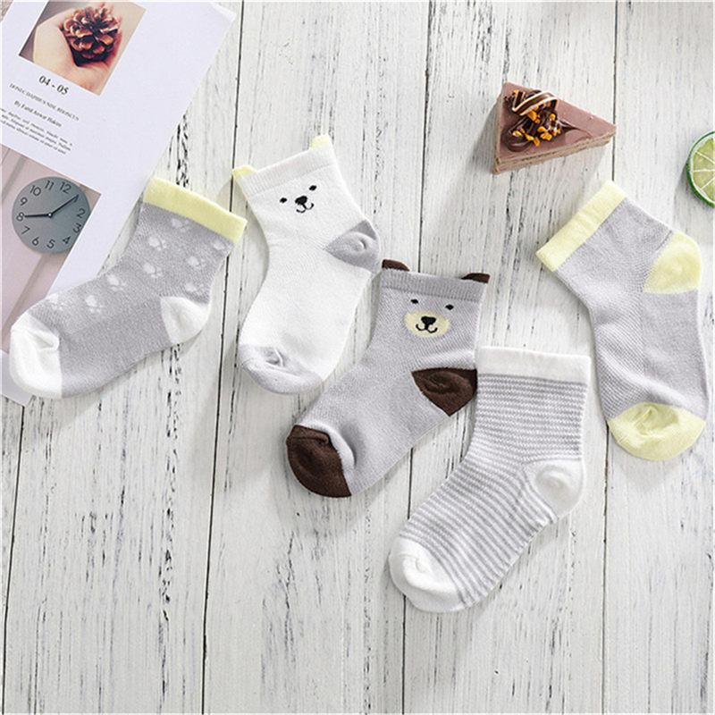 5 Pair Cotton Mustache Printing Socks Baby Girls & Boys For 1-3 Year Elastic Warm And Comfortable Kids Sock