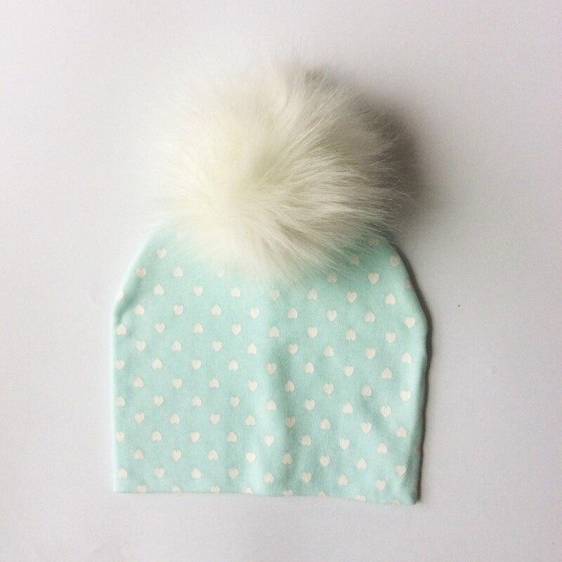 Luxury Modern Baby Hat Cotton Printing Hat With Pompon For Girls Autumn Winter Boys Caps Children Bonnet For Kids