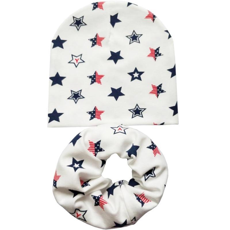 Modern Cartoon Cotton Baby Hat Winter Baby Girls Hat Newborn Boys Hats Kids Cap Scarf Set Children Beanies For Kids With Scarf