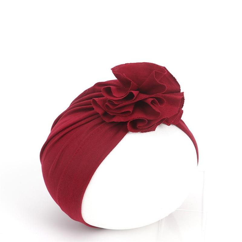 New Fashion Elegant Flower Baby Hat Newborn Elastic Baby Turban Hats for Girls In Modern Design