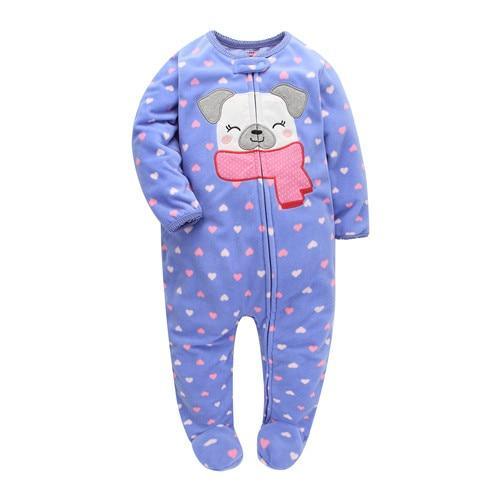 Modern Baby Girl And Boys Pajamas Clothes fleece One Pieces Jumpsuits Romper For Kids 9 - 24M