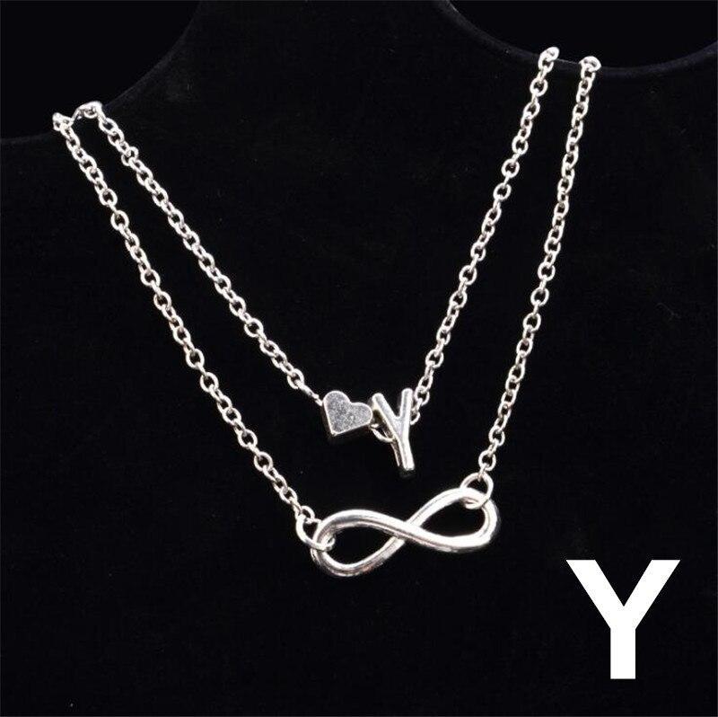 Anklet Heart Infinity Silver Color Ankle Bracelet 26 Letter Anklets For Women Foot Jewelry Style