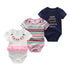 Modern 3PCS Baby Girl And Boy Newborn Boy Short Sleeve Baby Romper Jumpsuit Set For Boys and Girls