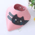 Baby Bibs Waterproof Triangle Cotton Cartoon Child  Dribble Bibs Newborn Absorbent Cloth Bib for Kids in Cat Design