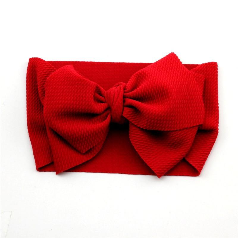 Adjustable Big Bow Headwrap  Top Knot Headbands Over Sized Bow Hair Turban for Newborn Girl