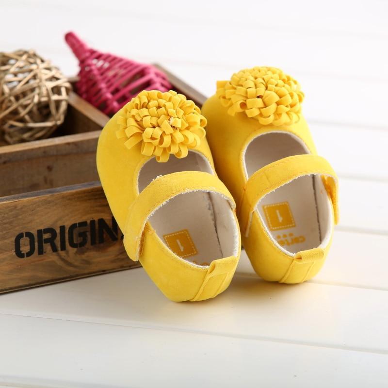 Candy Colors Newborn Baby Prewalker Princess Girl Crib Big Flower Soft Bottom Anti-slip Shoes Footwear  Shoes