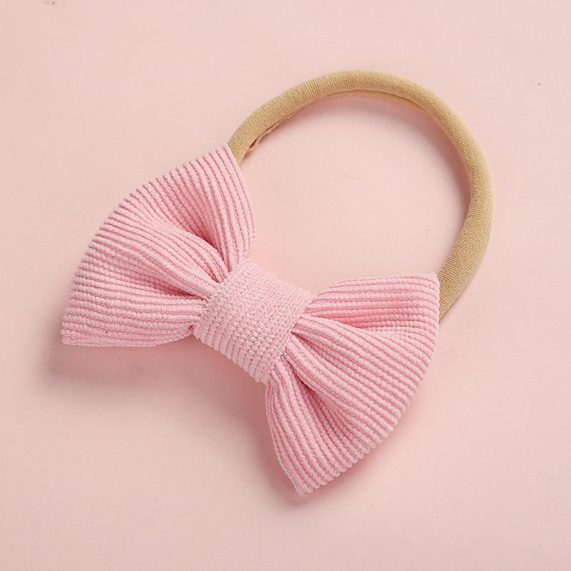 Baby Headband Bow Headbands For Girl Corduroy Head Band Thin Nylon Hairband Newborn Kids Hair Accessories Bow For Kids