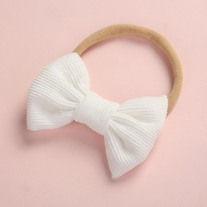 Baby Headband Bow Headbands For Girl Corduroy Head Band Thin Nylon Hairband Newborn Kids Hair Accessories Bow For Kids