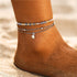 Starfish Pendant Anklets For Women Stone Beads Shell Anklet Bohemian Bracelets Jewelry