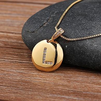 Women Girls Initial Gold Letter A - Z  Necklace Luxury Jewelry Perfect Gift Cool Style For Girls