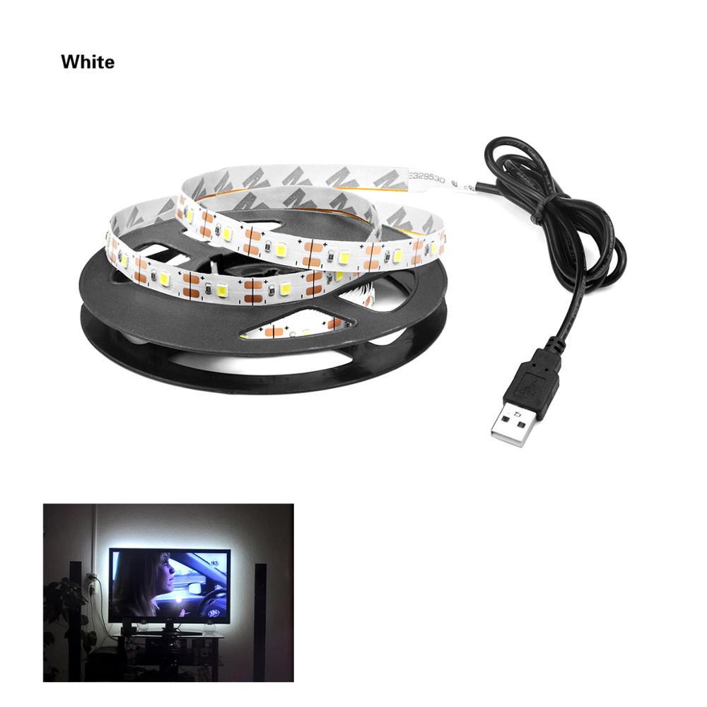 STEVVEX USB Power LED Light lamp With RGB Flexible Tape TV Back Lighting RGB Book light Bulb TV Background Decor Lighting Ribbon desk decor tape Strings 1M 2M 3M 4M 5M