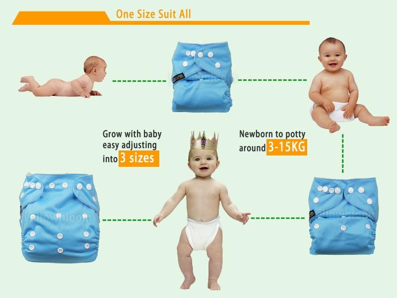 Modern 9/6PCS Set Bamboo Charcoal Washable Real Cloth Pocket NappiesFor Baby Boys and Girls Diaper Set In Modern Design