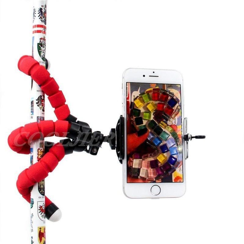 Flexible Sponge Mini Tripod With Bluetooth Remote Shutter Mini Camera Tripod Phone Holder Clip Stand