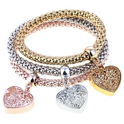 Crystal Owl Heart Charm Bracelets And Bangles Gold Alloy Elephant Anchor Pendants Rhinestone Bracelets For Women