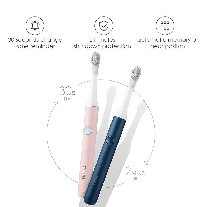 Sonic Toothbrush Electric Powerful  Optional Modes Cleaning Travel Toothbrushes With Brush Heads for Adults Random Color Perfect Teethbrush