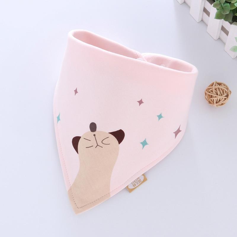 Cotton Cartoon Bandana Feeding Saliva Towel Waterproof Bibs For Baby Burp Accessory Adjustable Button Durable Baby Towels