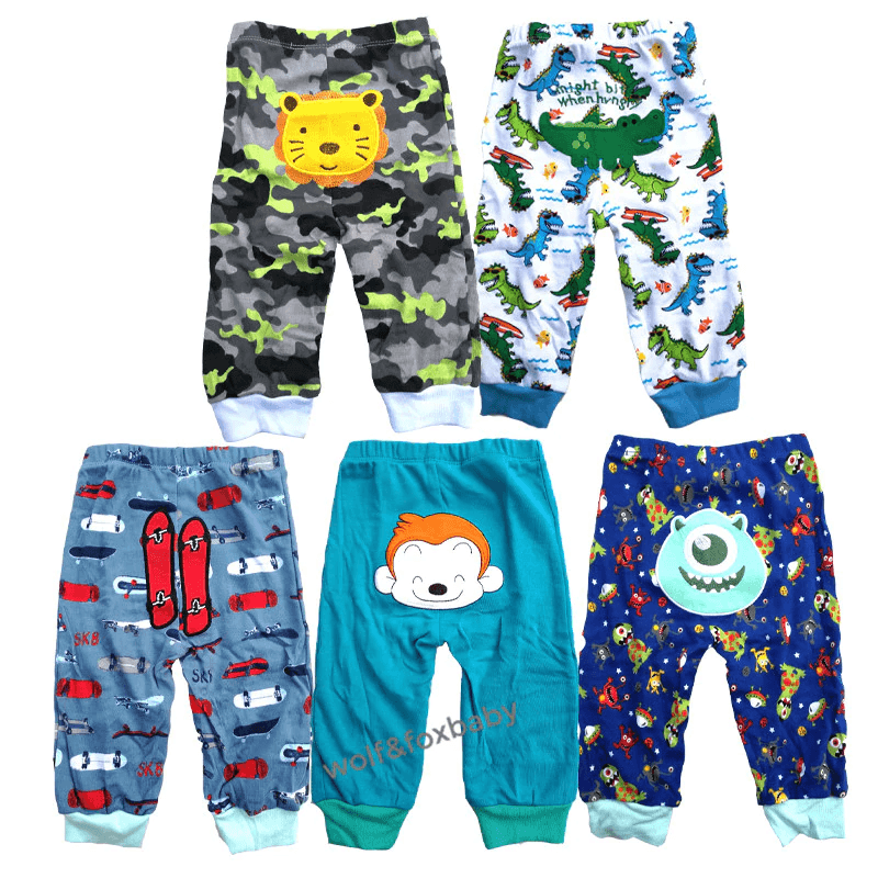 Modern Interesting 5pcs Baby Pants pack 0-2years PP pants trousers Baby Infant Cartoon For Boys And Girls Clothing Pants Set