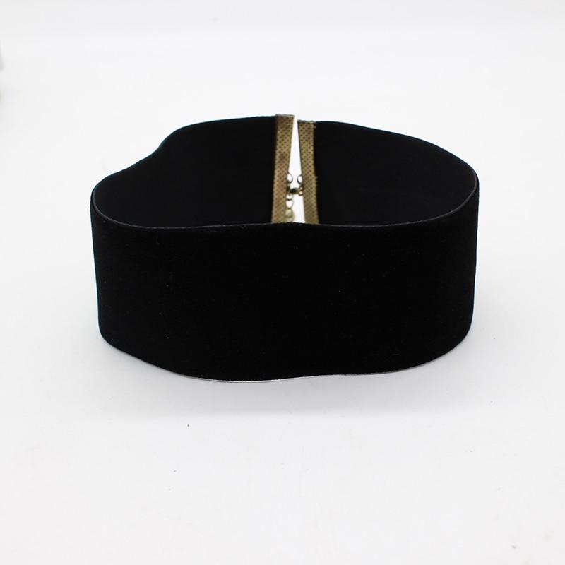 Black Velvet Choker Necklace 90's plain Ribbon Gothic Round Rope Chain Statement Jewelry Retro Necklace  for Women