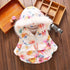 Luxury Printed Elegant Flower Design Baby Girl Hooded Coats Jackets Outerwear For Baby Girls In Elegant Design