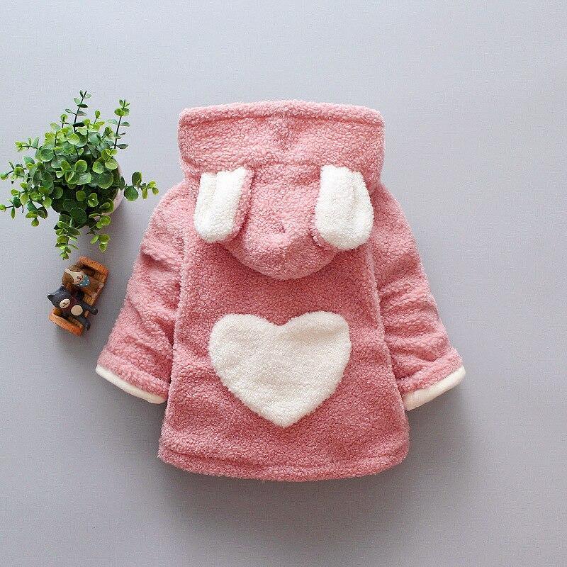 Baby Girls Winter Coats Newborn Baby Thick Velvet Outerwear For  Toddler Hoodies For Girls With Heart Print Design For Girls And Babies