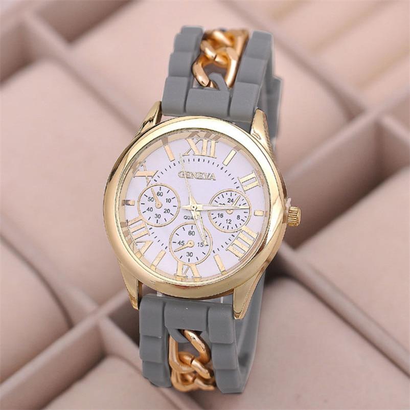 Fashion Silicone Watch Women Casual Quartz Watch Roman Numerals Ladies Clock Women Watches Gift For Women,Ladies and Girls