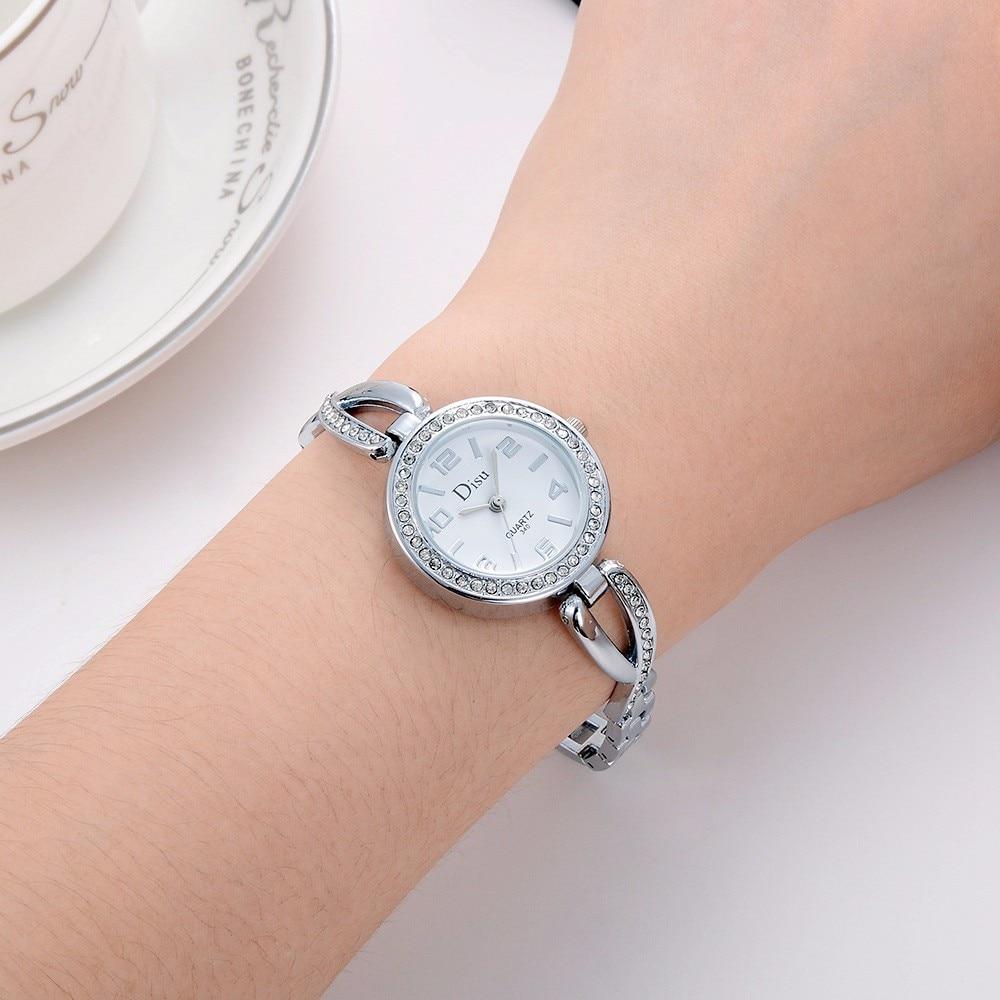 Luxury Fashion Rose Gold Plated Women's Elegant Rhinestone Bracelet Quartz Watch Fashion Lady Watches For Women and Girls