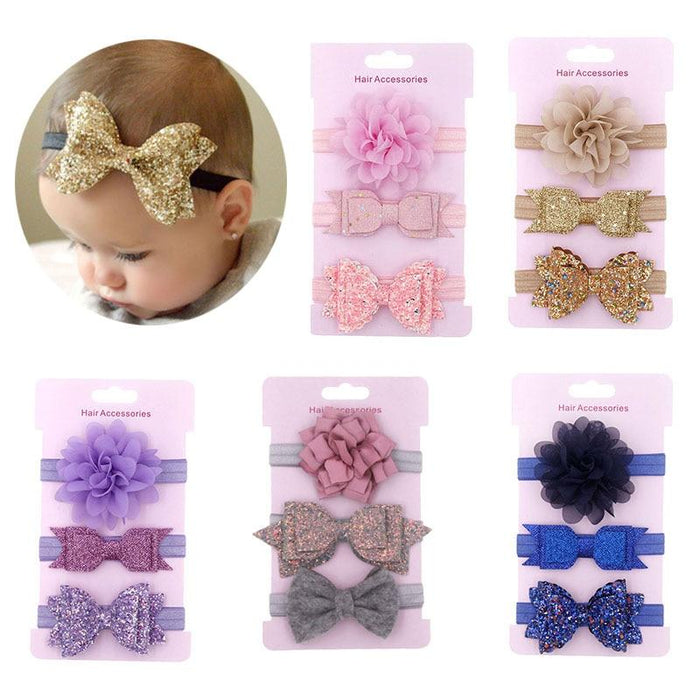 Luxury Modern Baby Headband Crown Flower Bows Hairband Baby Girl Headbands Newborn Hair Accessories Elastic Baby Hair Band