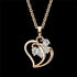 Luxury Diamond Shiny Trendy Cubic Zirconia Butterfly Heart Necklace Pendant For Women InGold Color Neck Chain For Ladies New Jewelry Collection