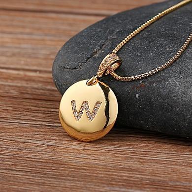 Women Girls Initial Gold Letter A - Z  Necklace Luxury Jewelry Perfect Gift Cool Style For Girls