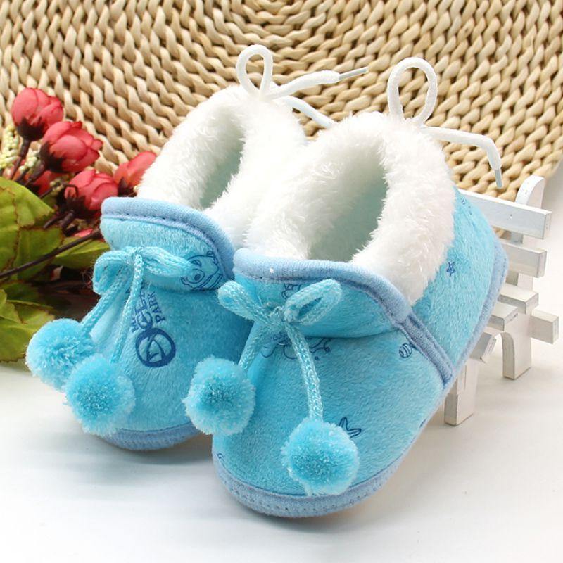 Unisex Winter Sweet Newborn Soft Baby Girls Princess Boots First Walkers Soft Infant Toddler Kids Girl Footwear Shoes