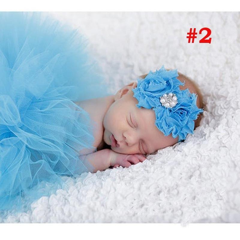 Luxury Modern Elegant Baby Girl Tulle Tutu Skirt and Flower Headband Set Newborn Dress With Big Bow And With Headband