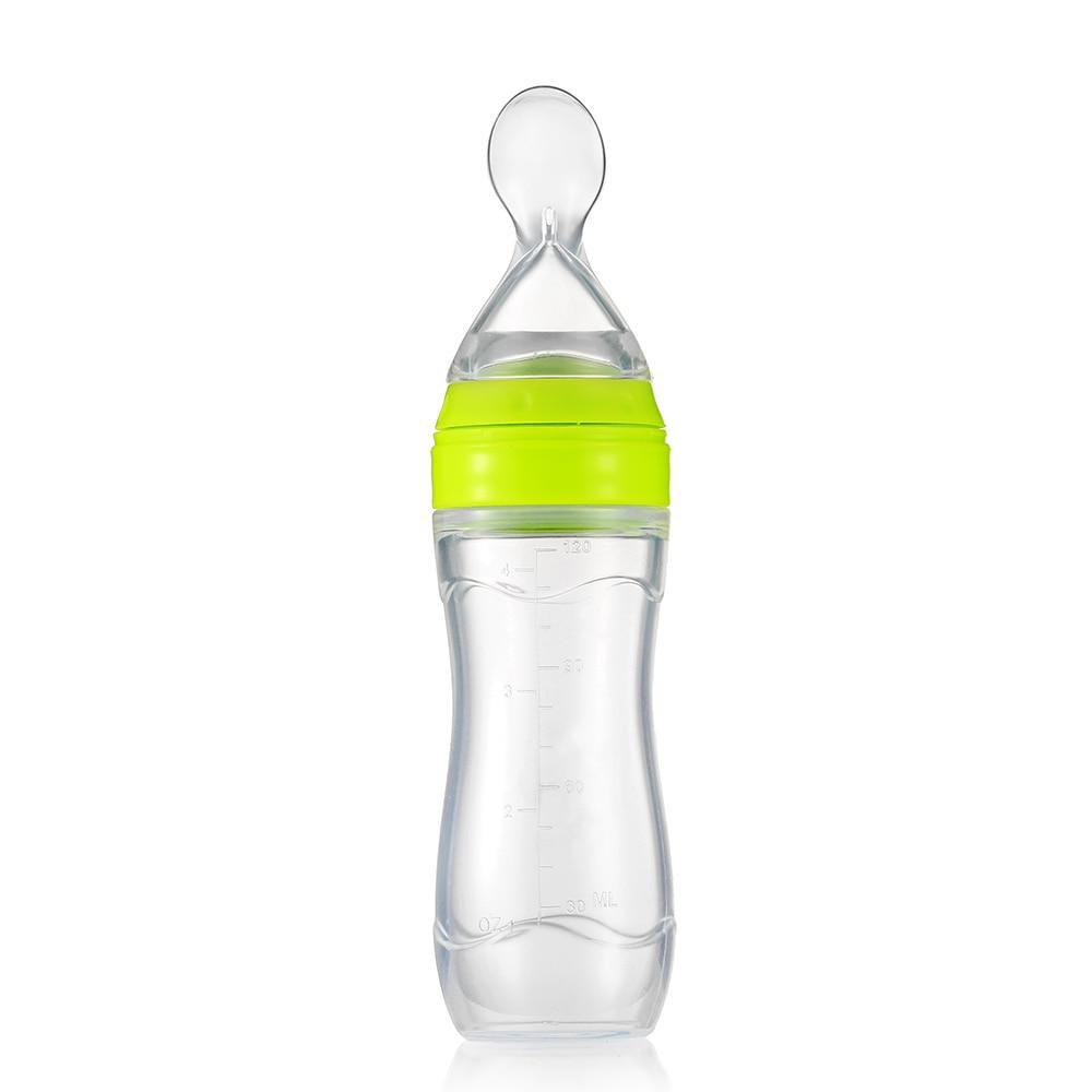 Baby Bottle Leak-proof Food Dispensing Spoon Juice Cereal Feeding Bottle Spoon Food Supplement Bottles For Kids In Modern Design