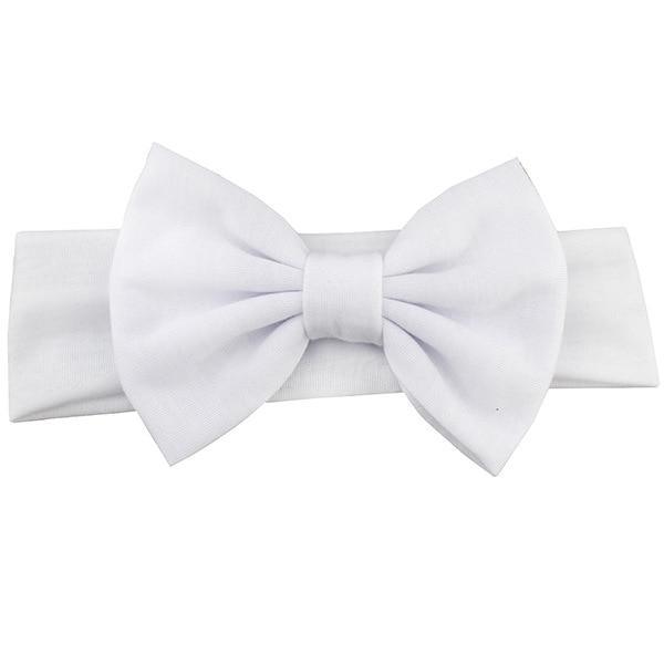 Cotton Elastic Newborn Baby Girls Solid Color Headband Bowknot Hair Band Children Infant Headband Bow for kids